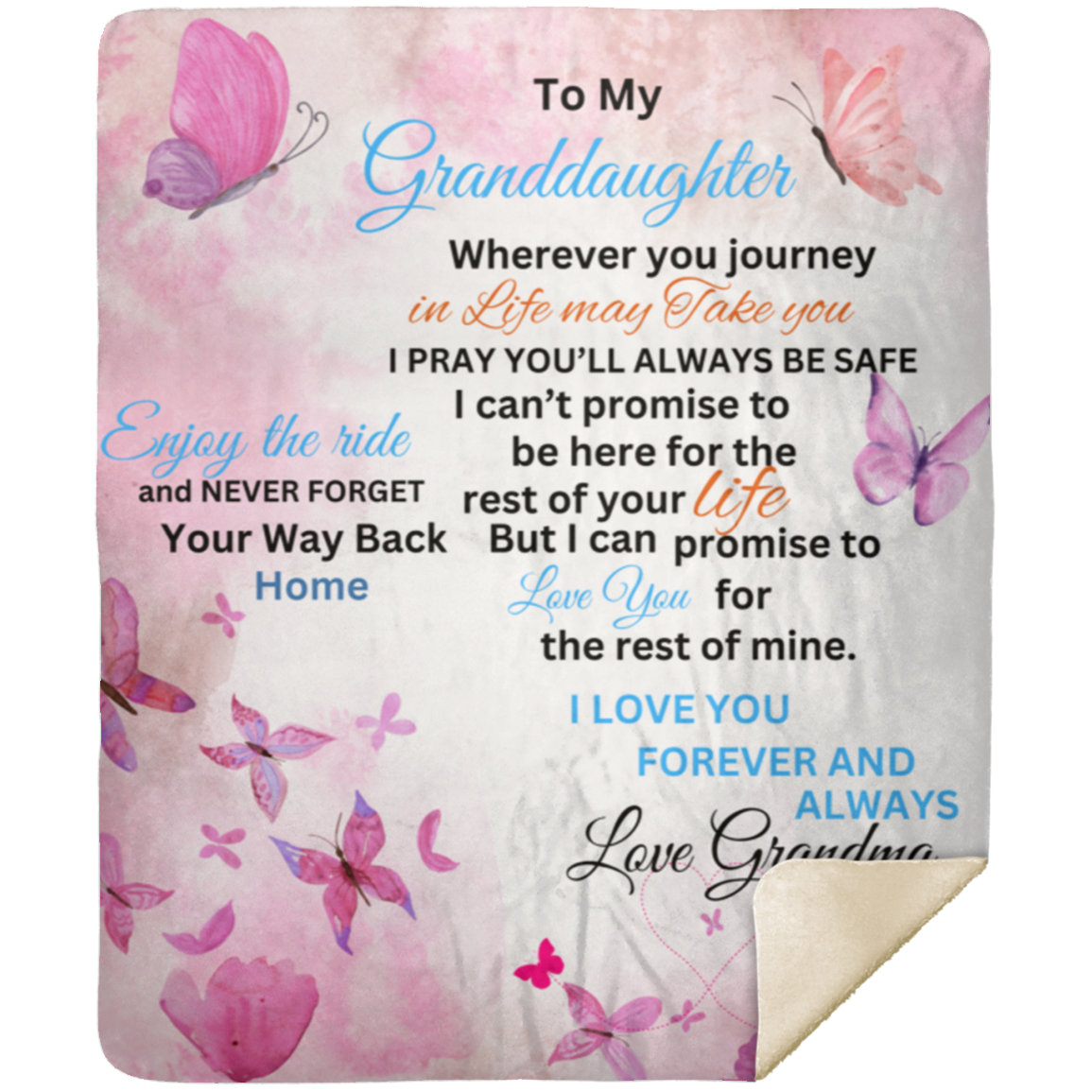 To My Granddaughter Blanket
