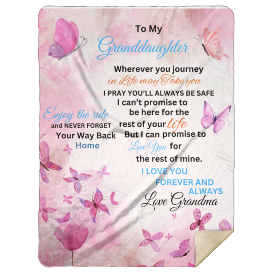 To My Granddaughter Blanket