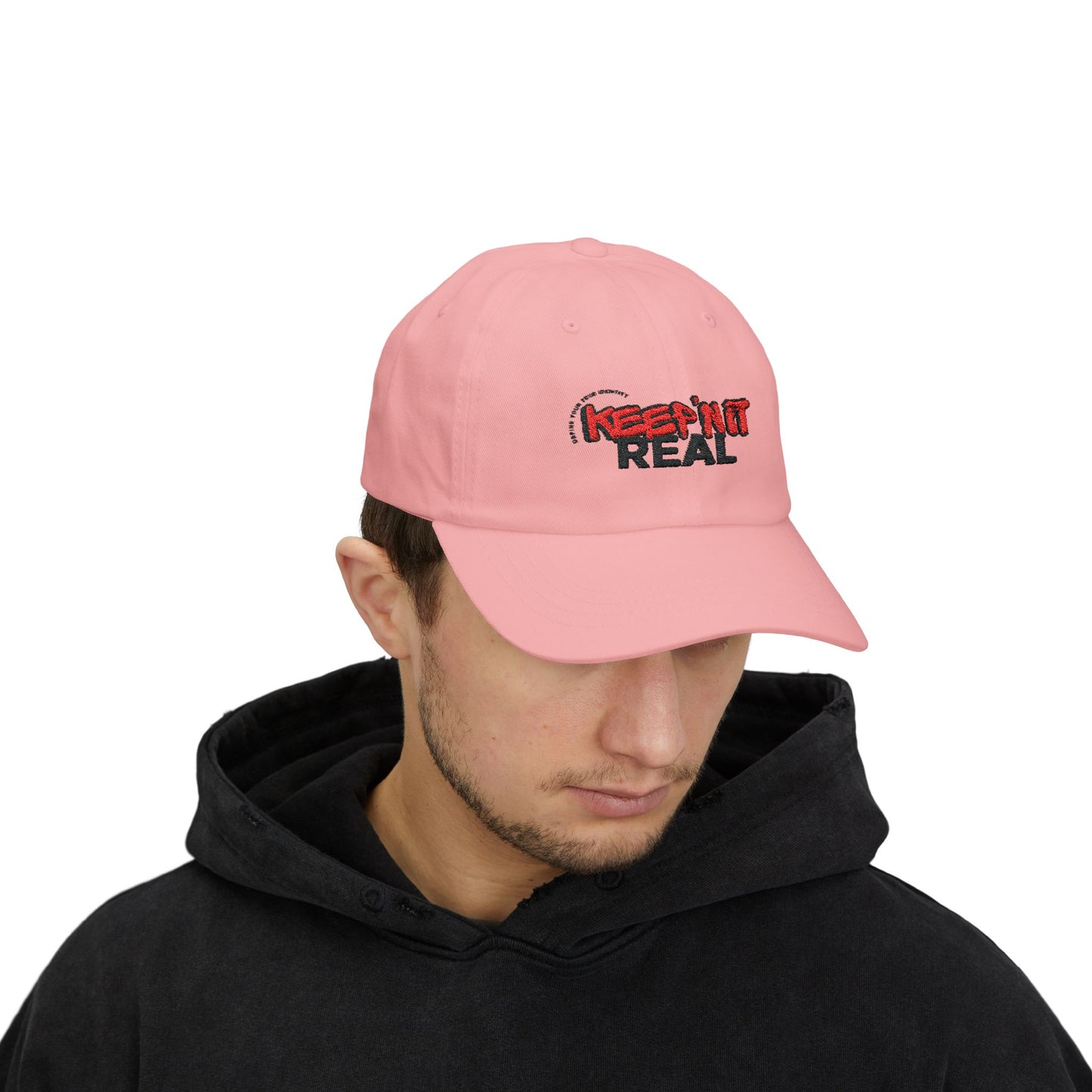 Keep It Real Classic Dad Cap - Trendy Pink Hat for Casual Style