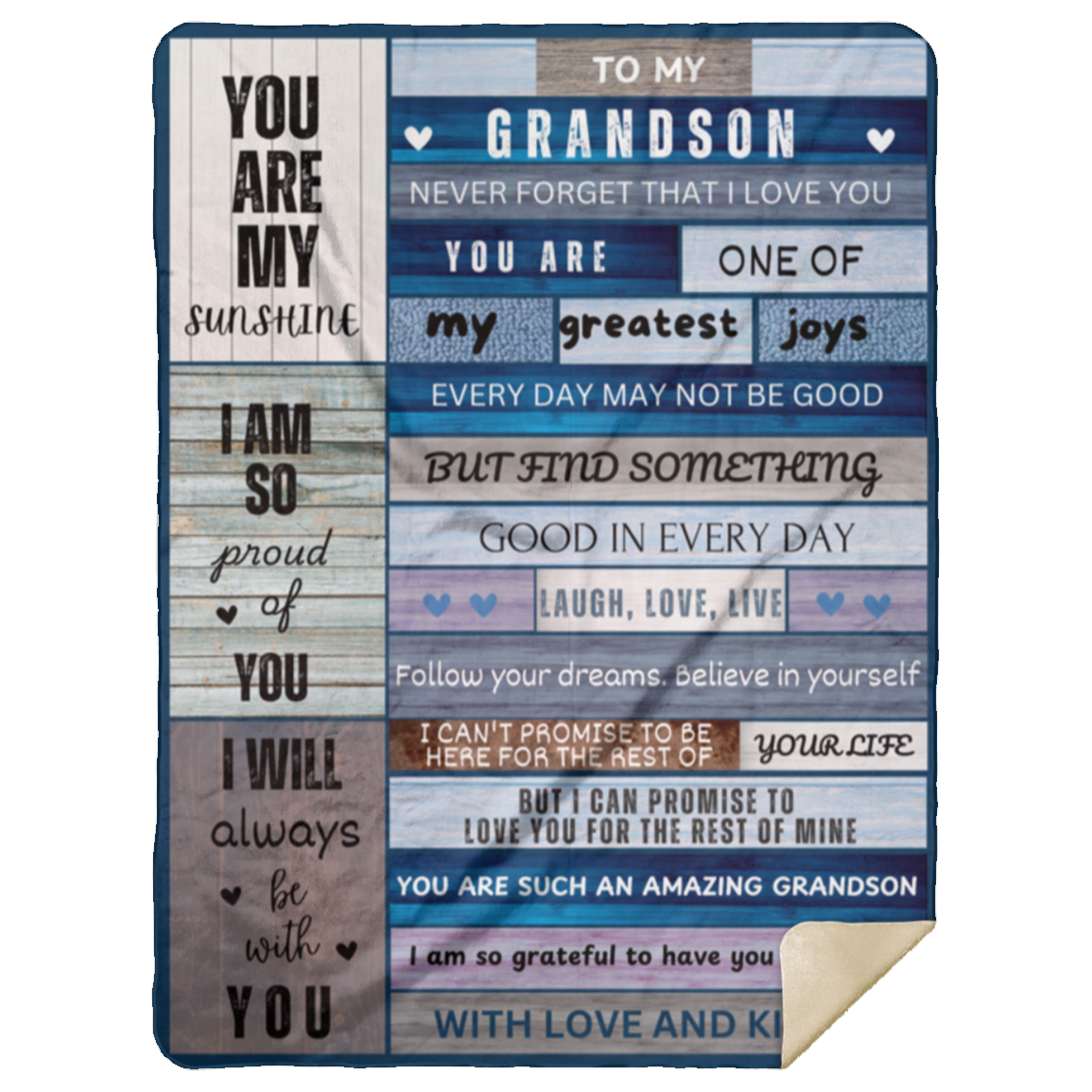 To My Grandson Blanket