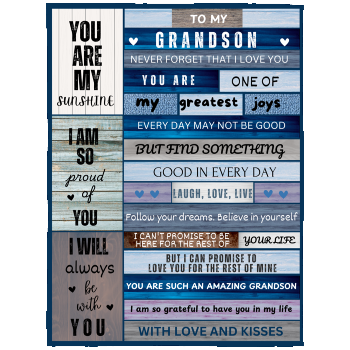 To My Grandson Blanket