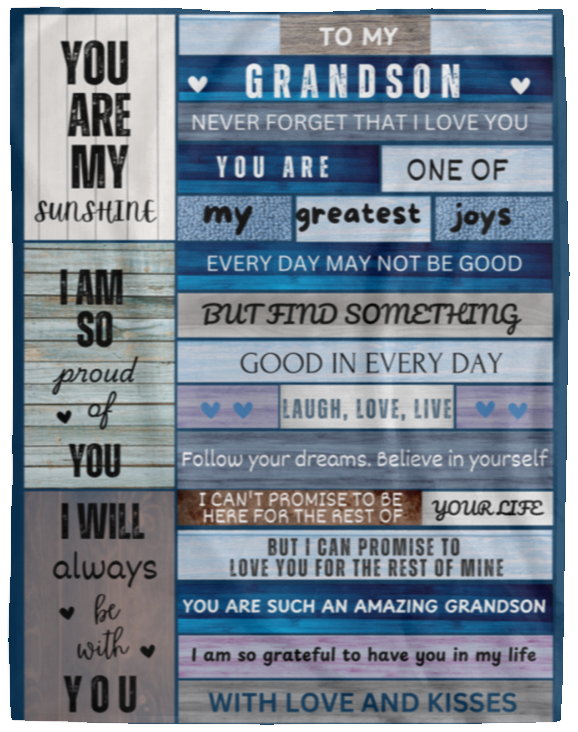 To My Grandson Blanket