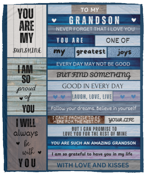To My Grandson Blanket