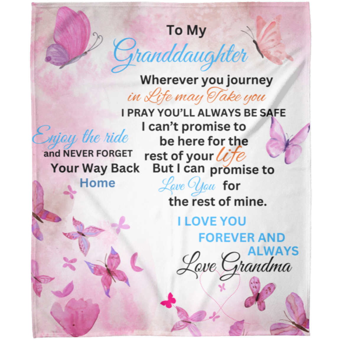 To My Granddaughter Blanket