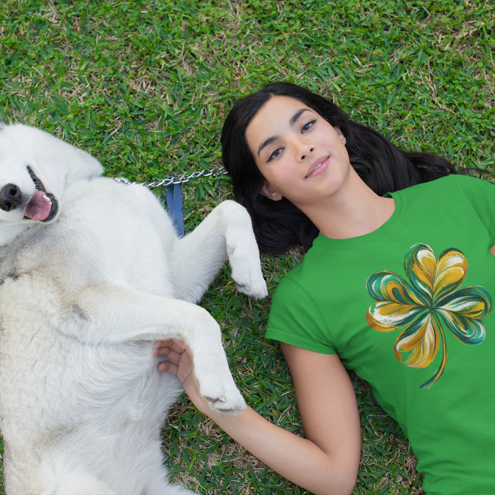 Irish Flag Colors Shamrock T-Shirt.