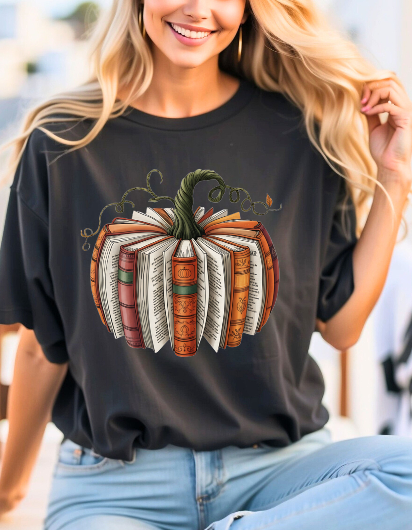 ๐ Pumpkin Spice & Pages Tee