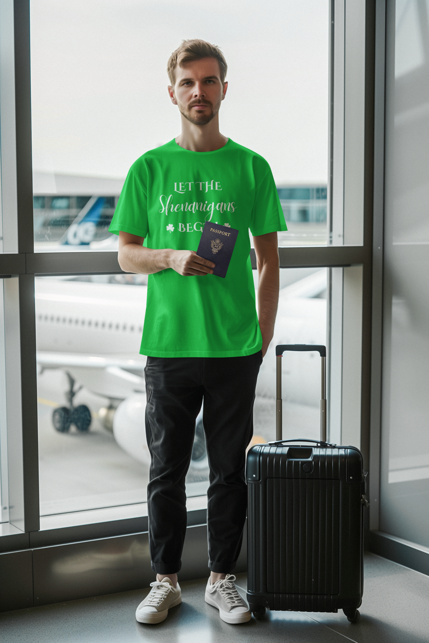 Let the Shenanigans Begin Shirt – Funny St. Patrick’s Day T-Shirt, Irish Party Tee, Lucky Clover Graphic, Green Holiday Shirt