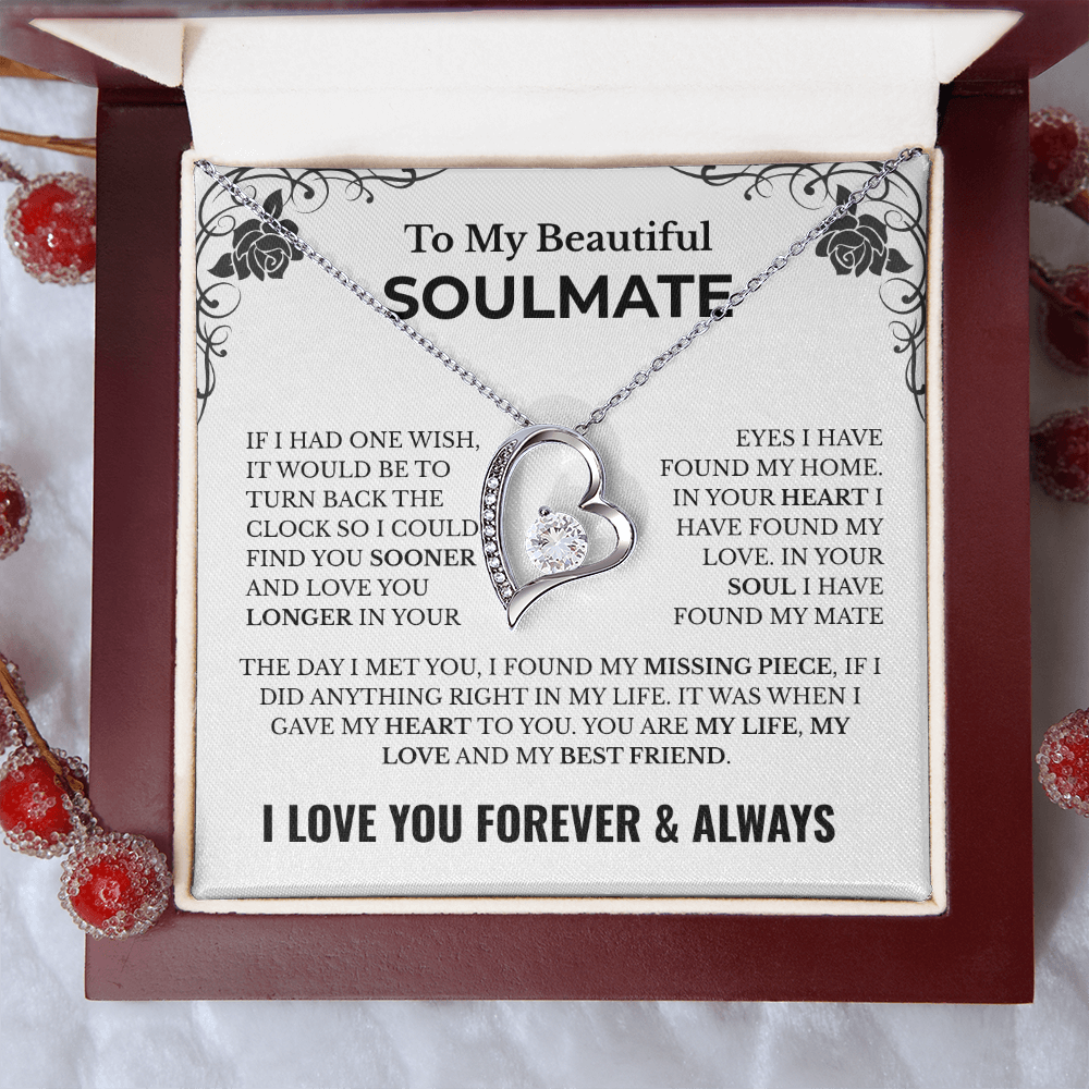 ๐ To My Beautiful Soulmate โ Heart Necklace