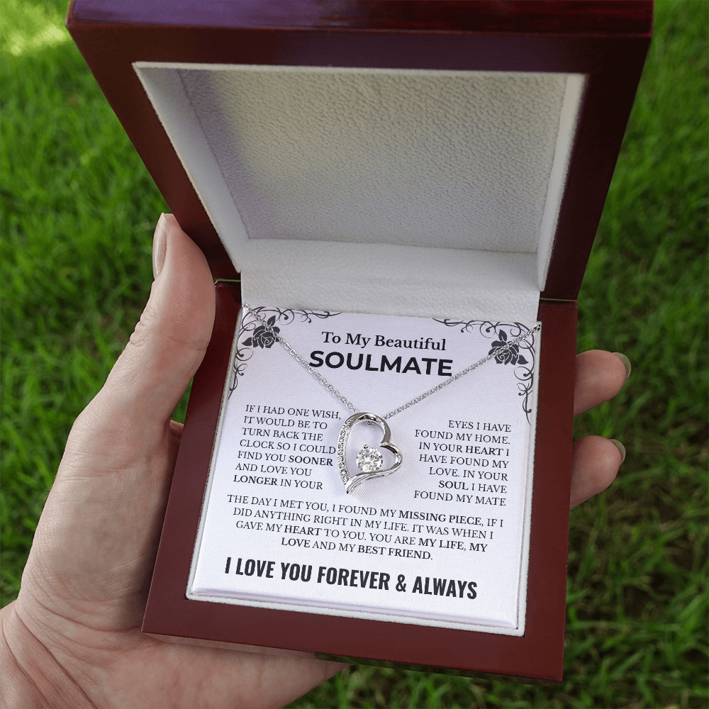 ๐ To My Beautiful Soulmate โ Heart Necklace