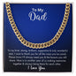 To My Dad | I Love You - Cuban Link Chain