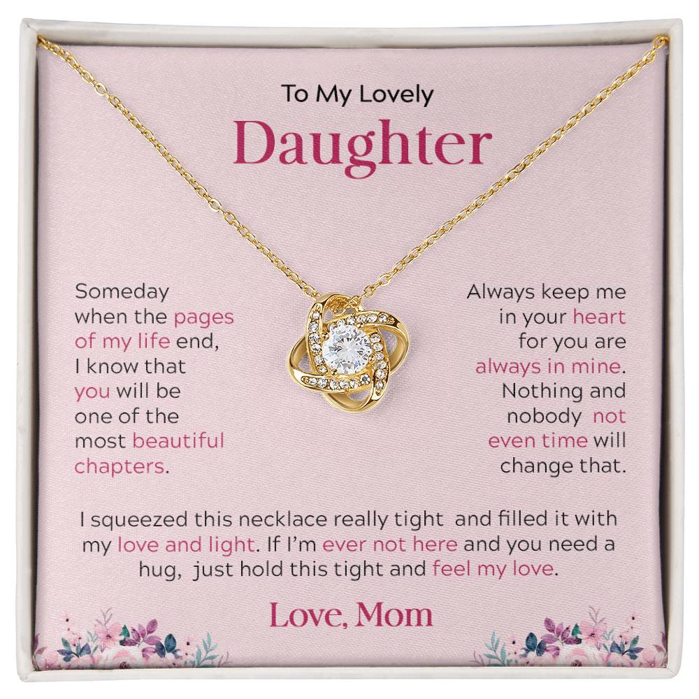 To My Lovely Daughter | Love Knot Necklace