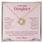 To My Lovely Daughter | Love Knot Necklace