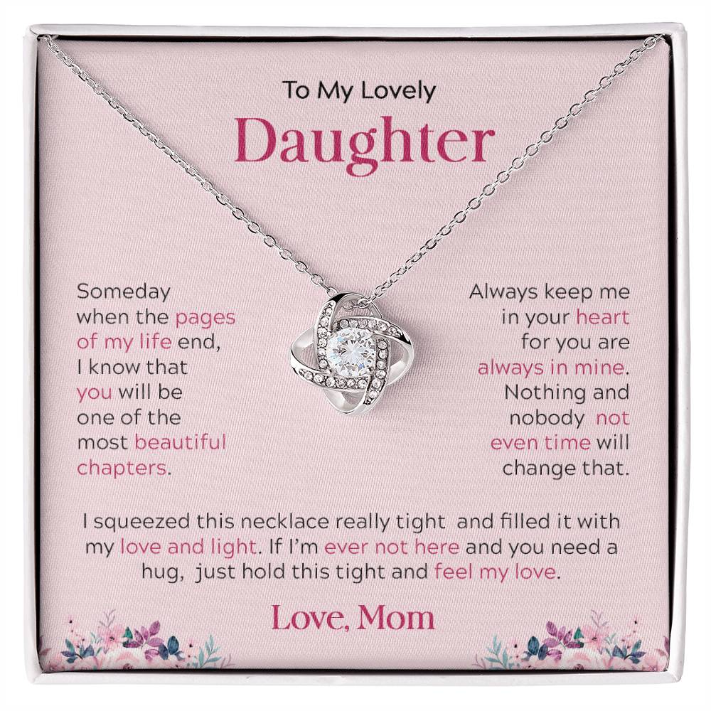 To My Lovely Daughter | Love Knot Necklace
