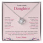To My Lovely Daughter | Love Knot Necklace