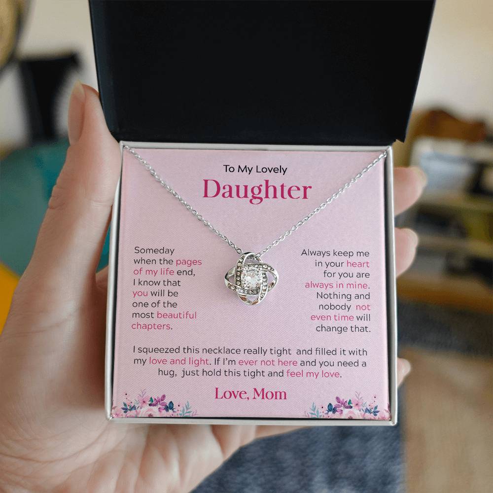 To My Lovely Daughter | Love Knot Necklace