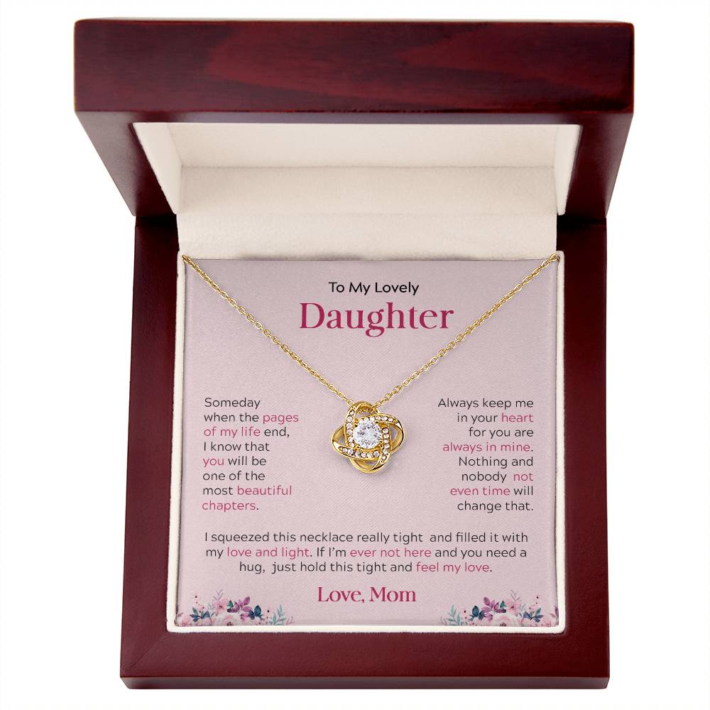 To My Lovely Daughter | Love Knot Necklace