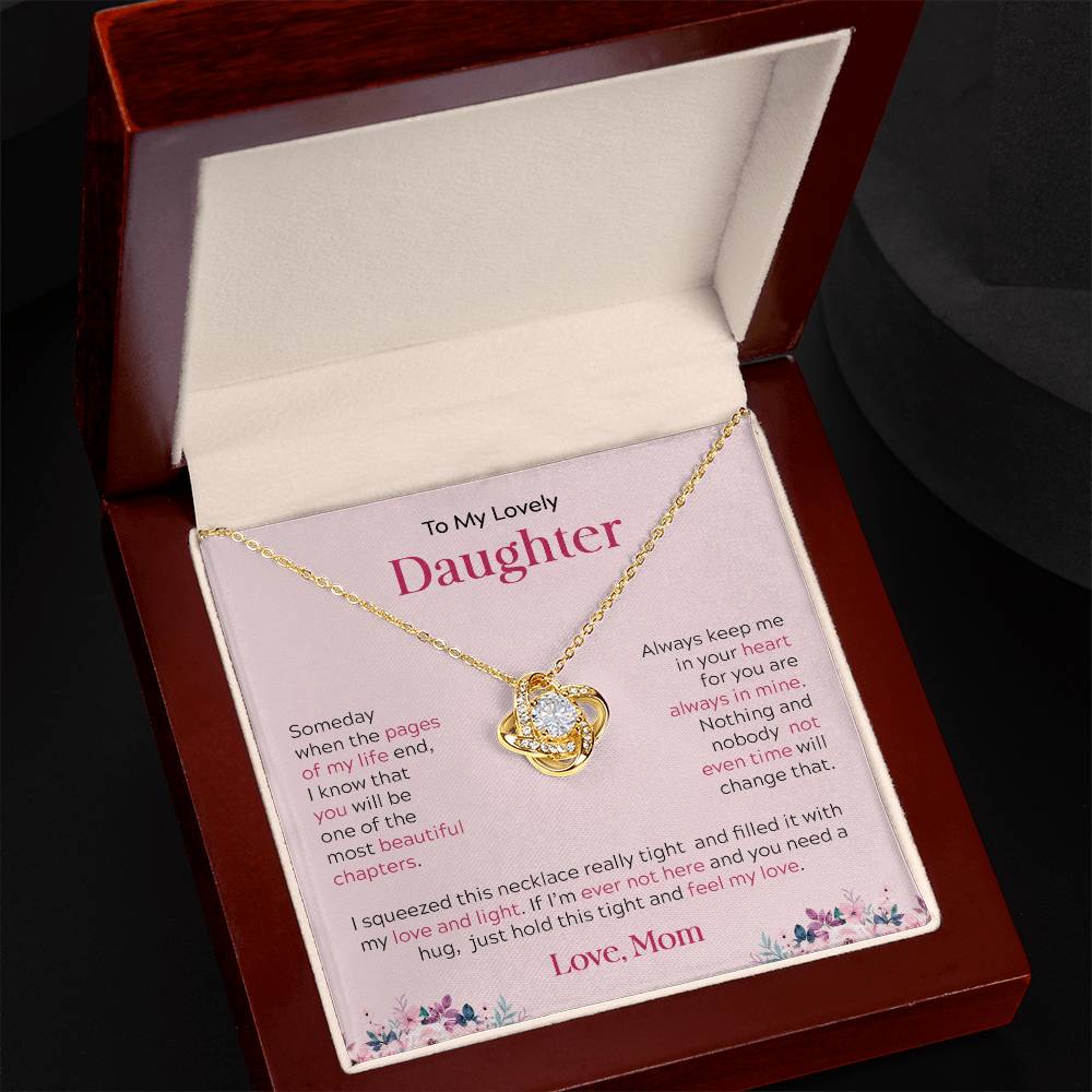 To My Lovely Daughter | Love Knot Necklace