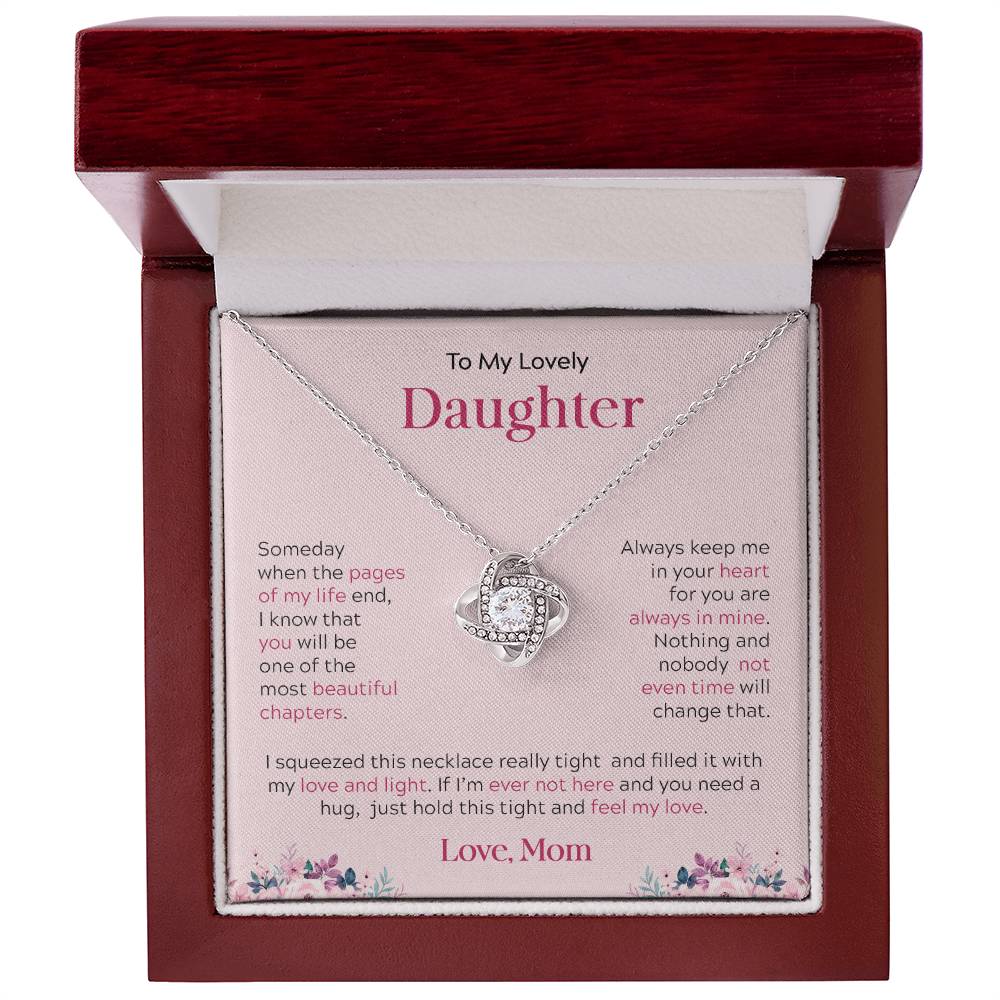 To My Lovely Daughter | Love Knot Necklace