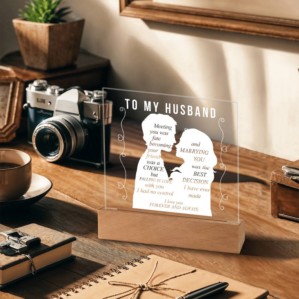 To My Husband | Square Acrylic Plaque