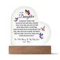 To My Daughter | Printed Heart Acrylic Plaque