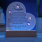 To My Daughter | Printed Heart Acrylic Plaque