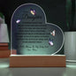 To My Daughter | Printed Heart Acrylic Plaque