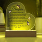 To My Daughter | Printed Heart Acrylic Plaque