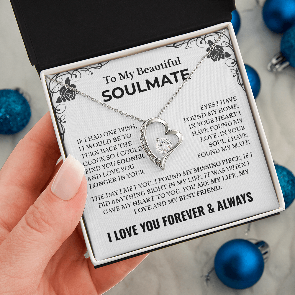 ๐ To My Beautiful Soulmate โ Heart Necklace
