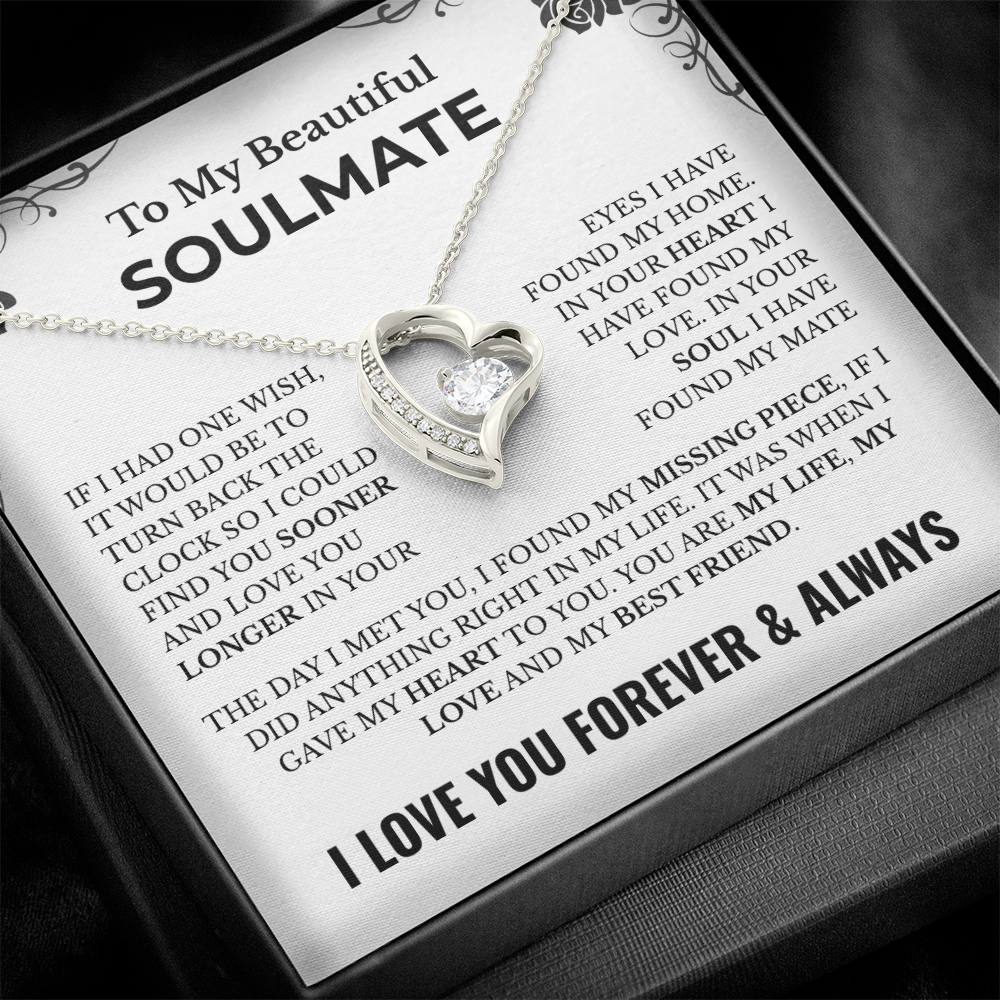 ๐ To My Beautiful Soulmate โ Heart Necklace
