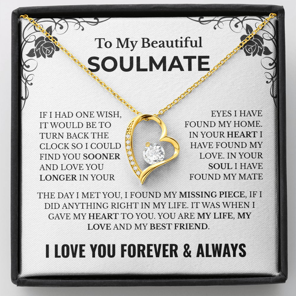 ๐ To My Beautiful Soulmate โ Heart Necklace