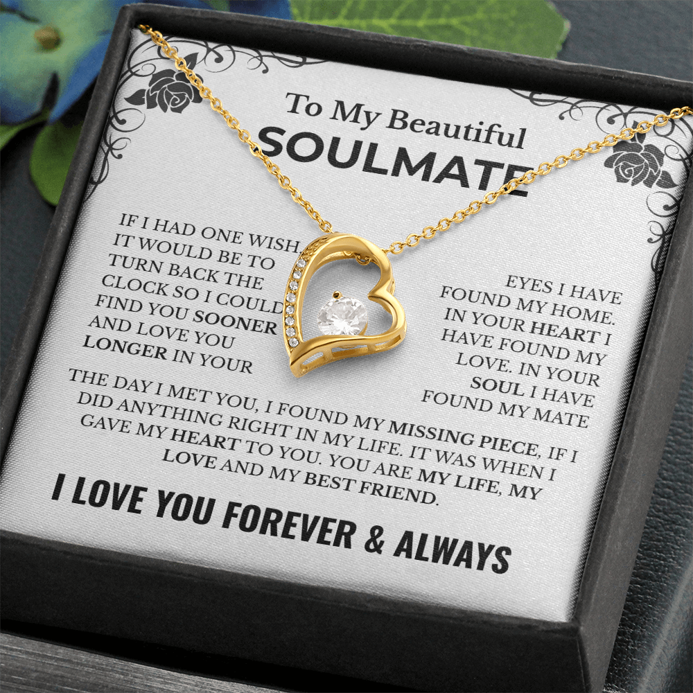 ๐ To My Beautiful Soulmate โ Heart Necklace