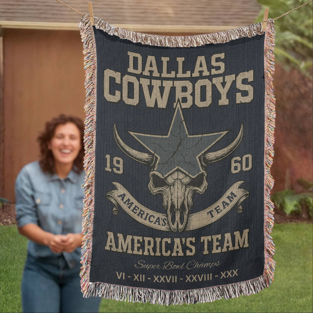 🏈 Dallas Cowboys Woven Throw Blanket – Celebrate America's Team!