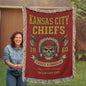 🏈 Kansas City Chiefs “Chiefs Kingdom” Woven Blanket 🔥