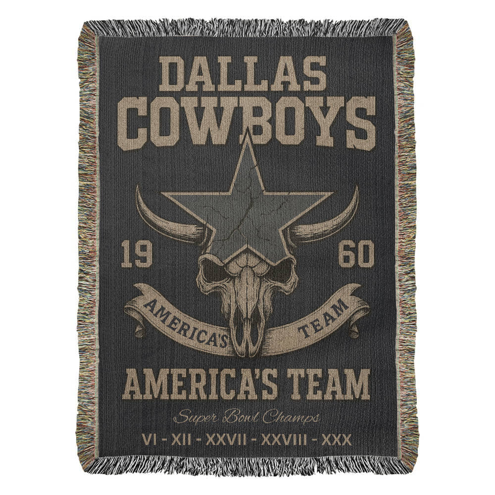 🏈 Dallas Cowboys Woven Throw Blanket – Celebrate America's Team!