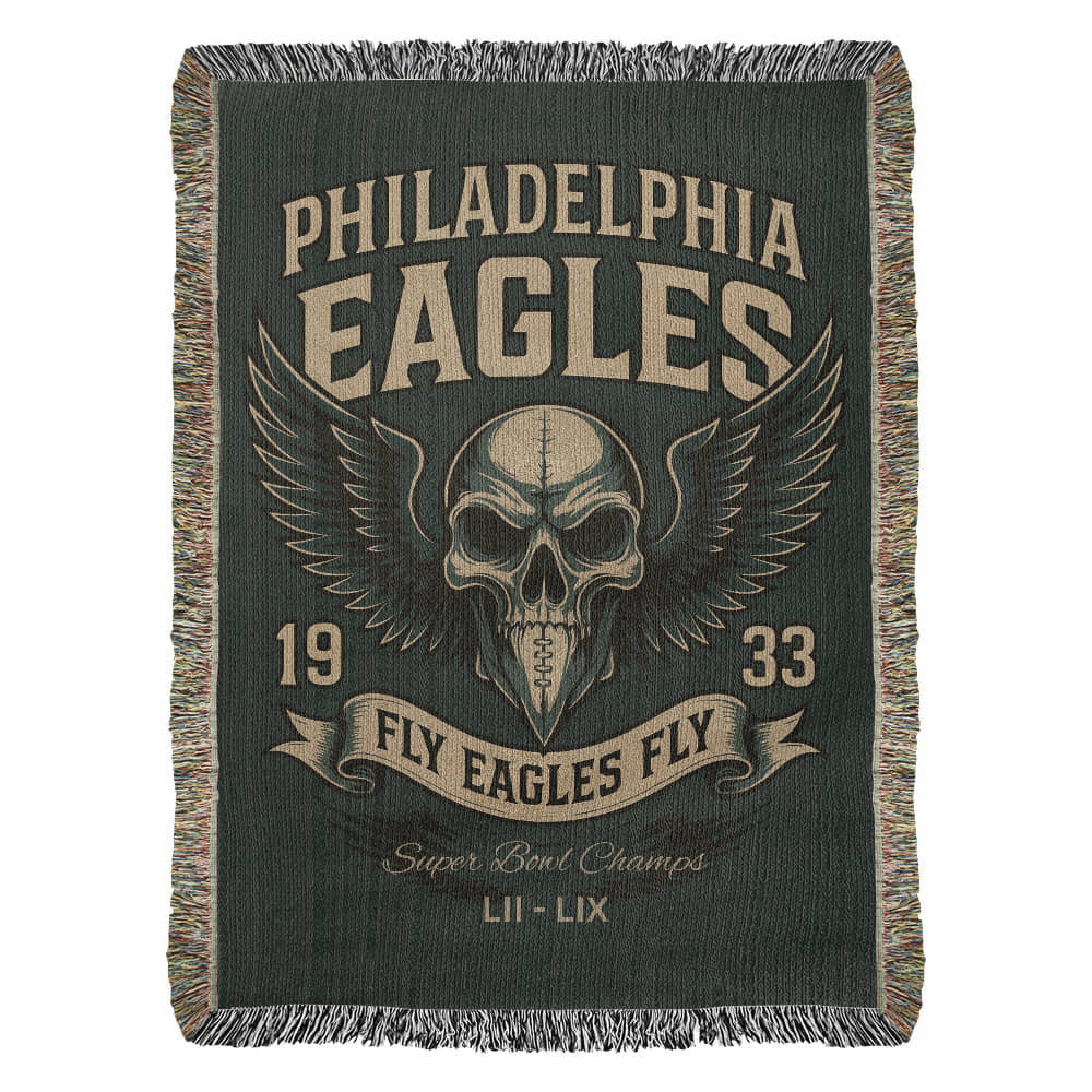 🏈 Philadelphia Eagles Woven Blanket – Fly Eagles Fly!