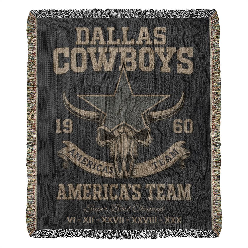 🏈 Dallas Cowboys Woven Throw Blanket – Celebrate America's Team!