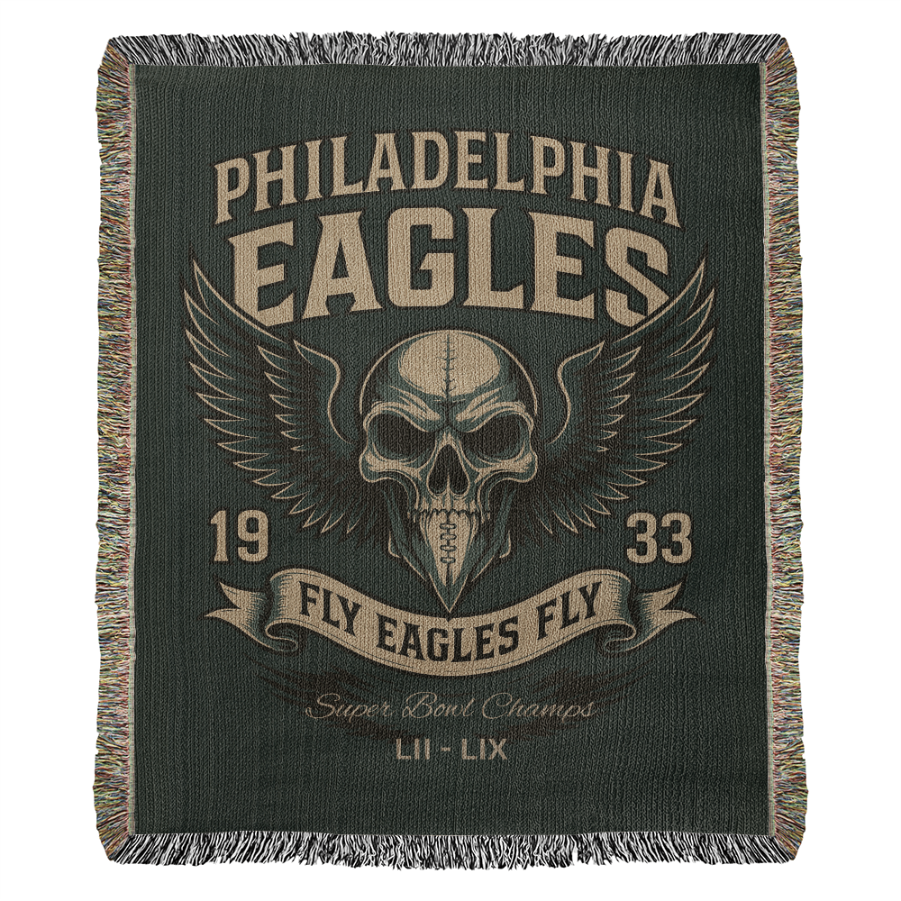 🏈 Philadelphia Eagles Woven Blanket – Fly Eagles Fly!