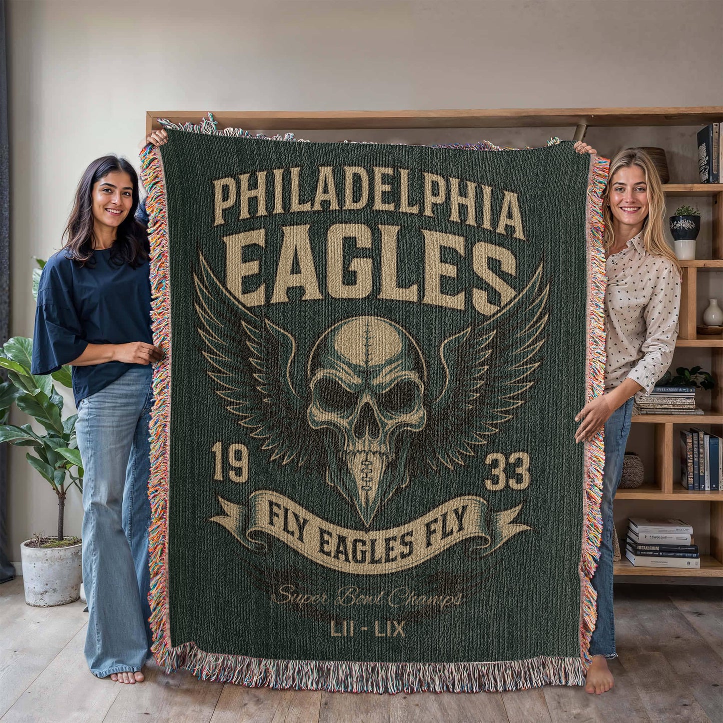 🏈 Philadelphia Eagles Woven Blanket – Fly Eagles Fly!