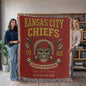 🏈 Kansas City Chiefs “Chiefs Kingdom” Woven Blanket 🔥