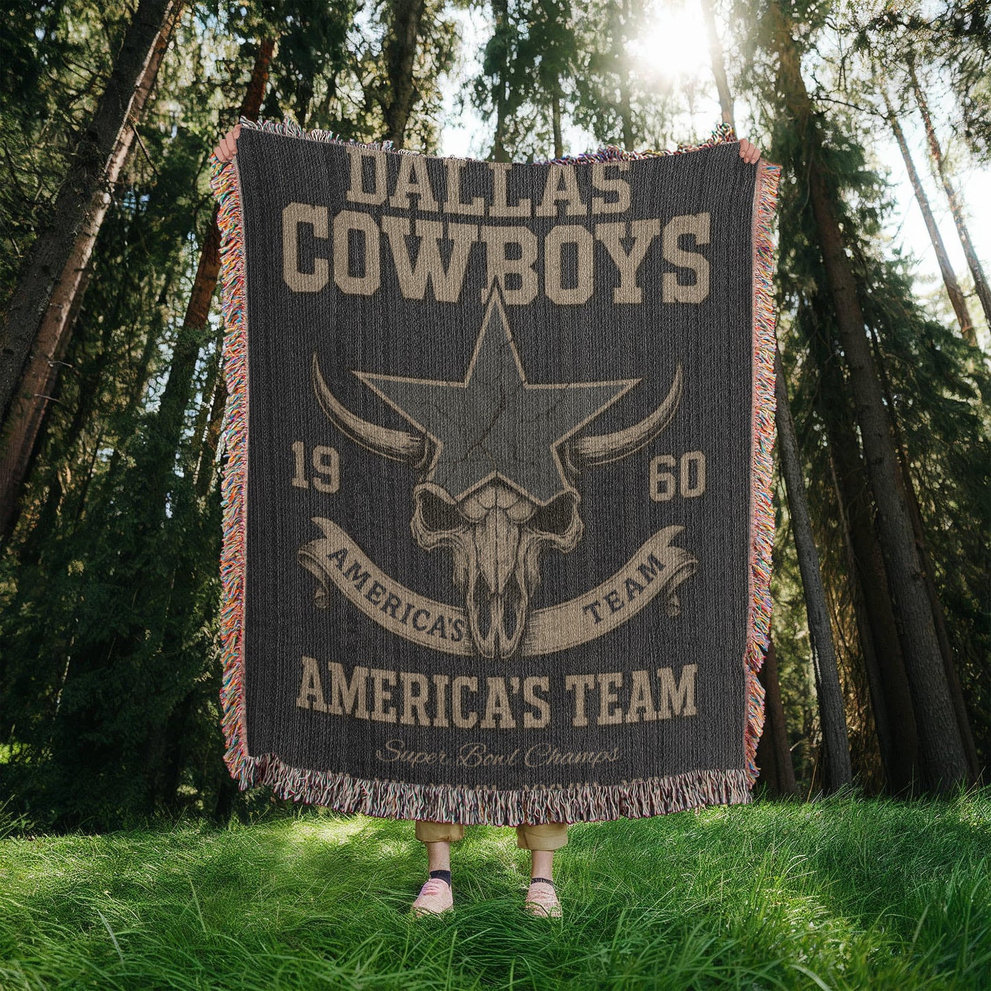 🏈 Dallas Cowboys Woven Throw Blanket – Celebrate America's Team!