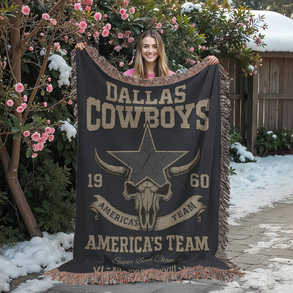 🏈 Dallas Cowboys Woven Throw Blanket – Celebrate America's Team!