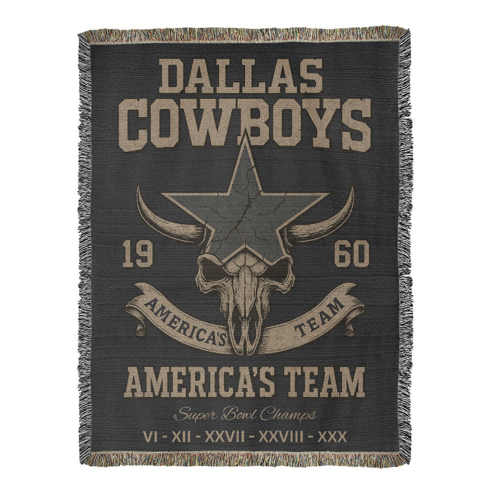🏈 Dallas Cowboys Woven Throw Blanket – Celebrate America's Team!