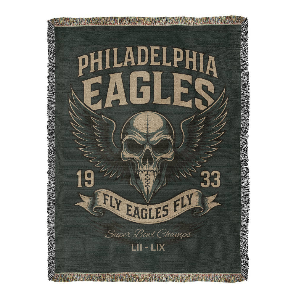 🏈 Philadelphia Eagles Woven Blanket – Fly Eagles Fly!