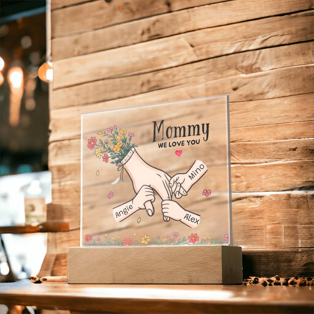 Personalized Mommy I Love You Hand-Holding Light | Custom Name Mother’s Gift