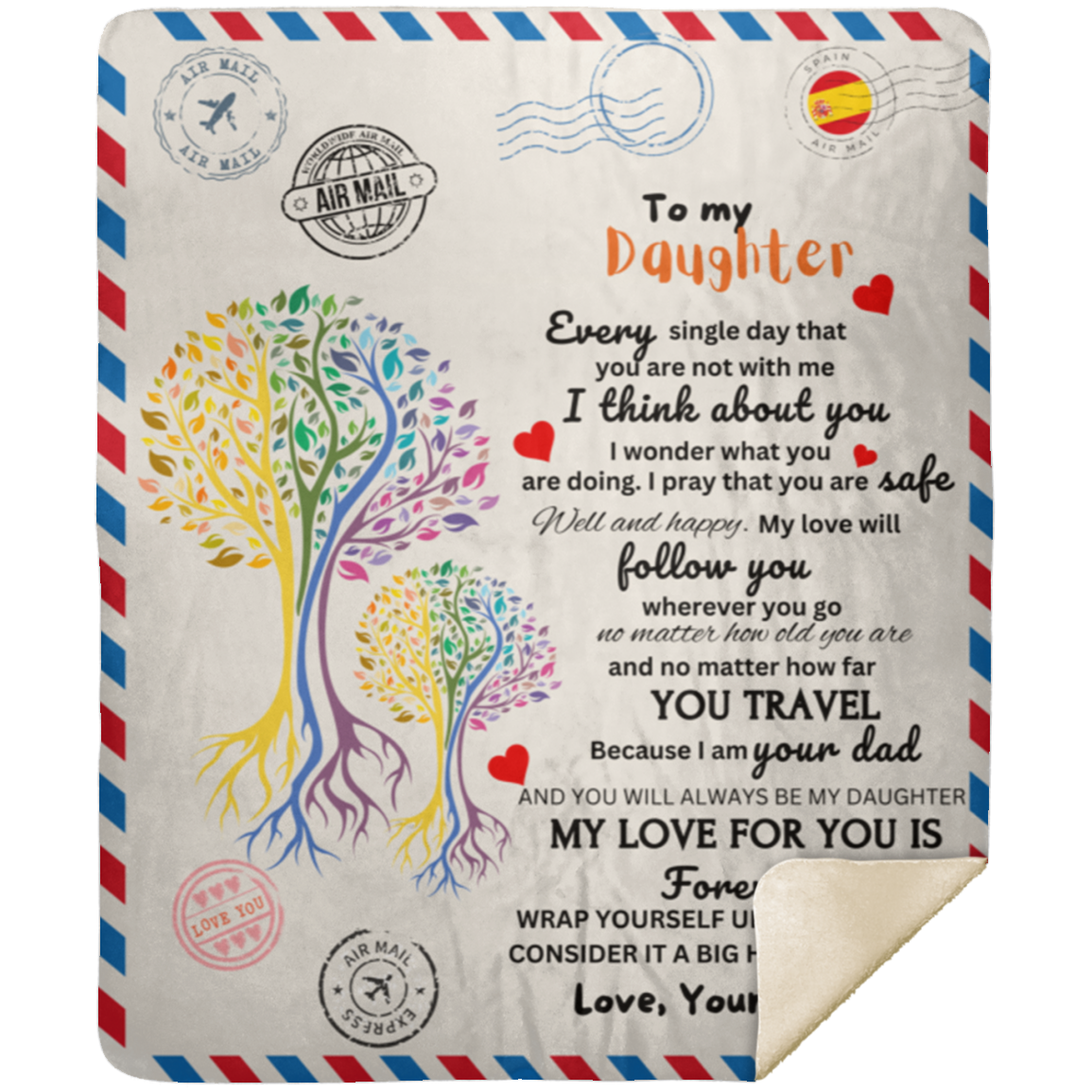Postal Card for Daughter from DAD