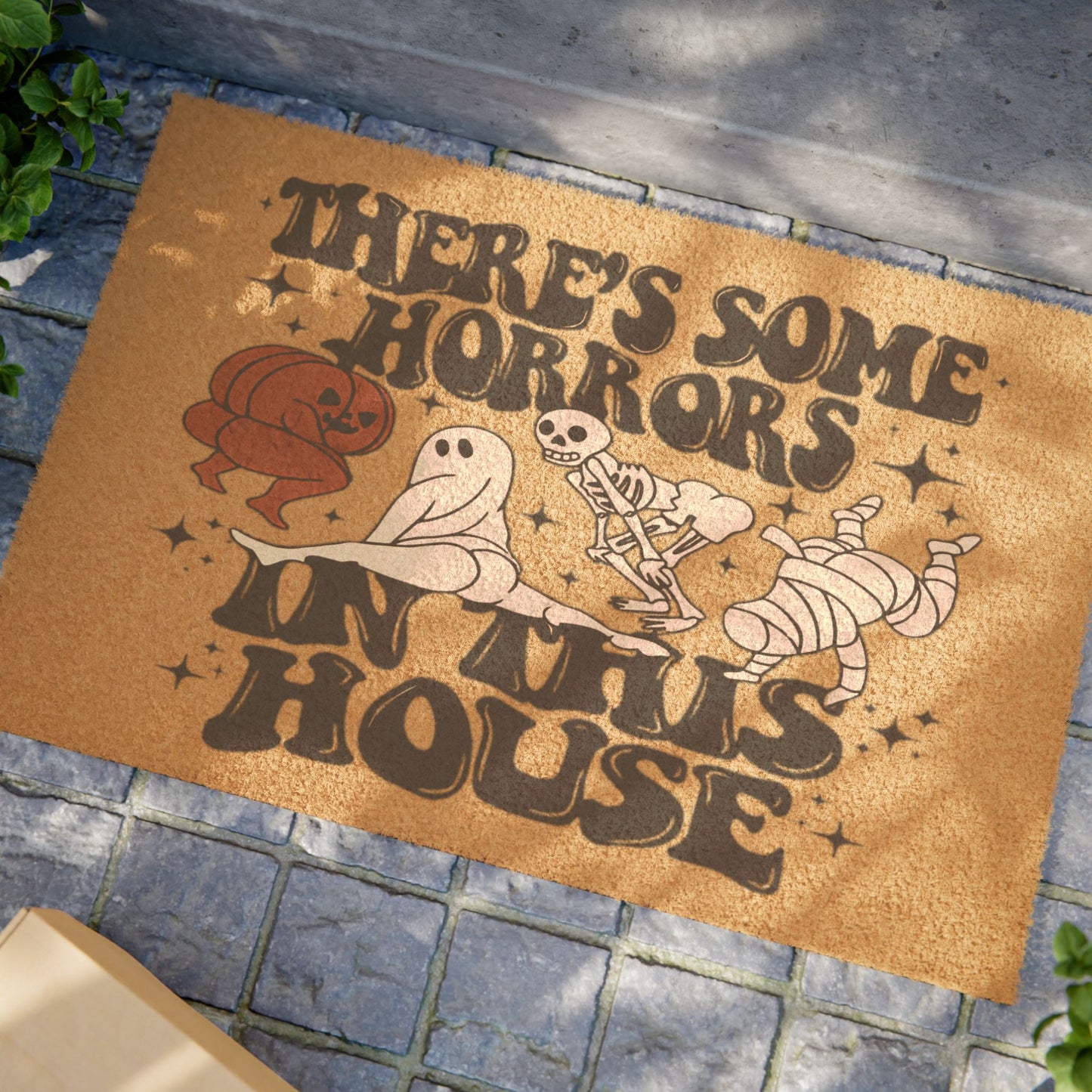 Spooky Doormat - Halloween Entrance Mat, Funny Welcome Mat, Seasonal Decor, Trick or Treat Mat, Unique Home Gift
