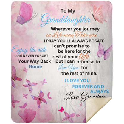 To My Granddaughter Blanket