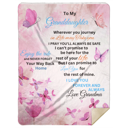 To My Granddaughter Blanket