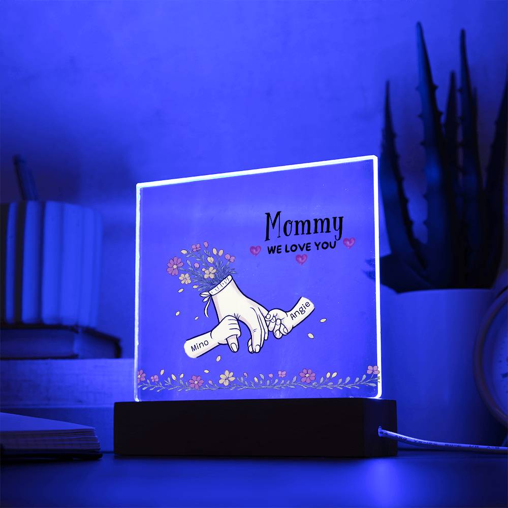 Personalized Mommy I Love You Hand-Holding Light | Custom Name Mother’s Gift