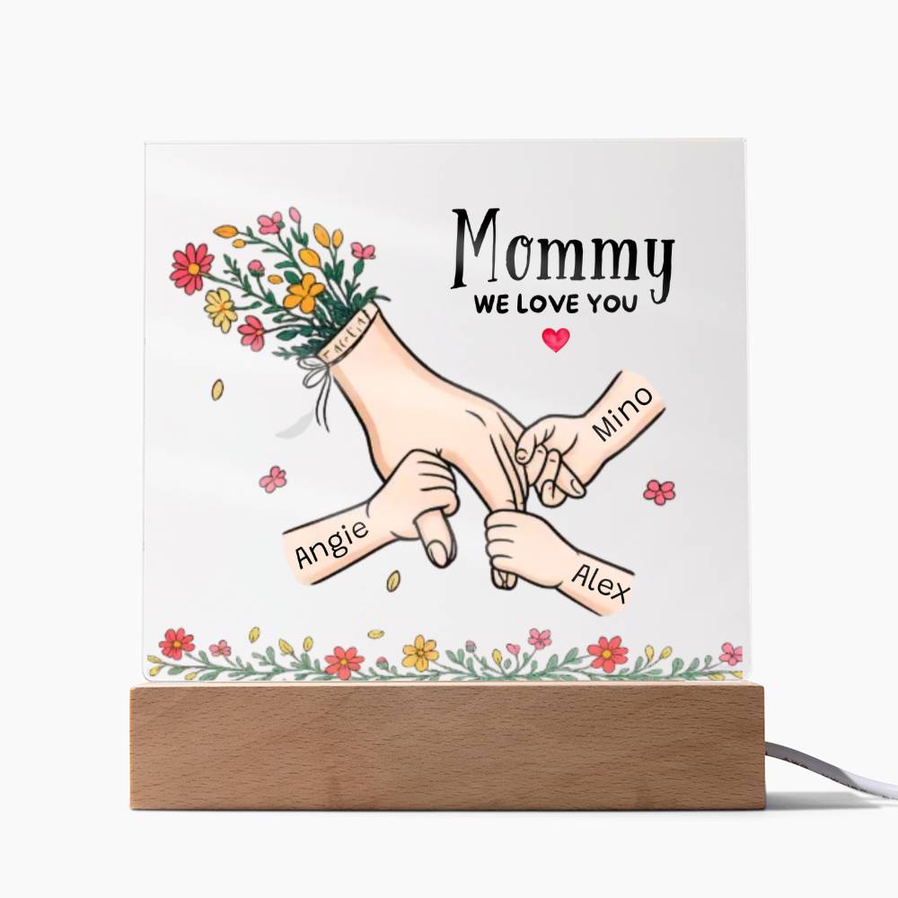 Personalized Mommy I Love You Hand-Holding Light | Custom Name Mother’s Gift